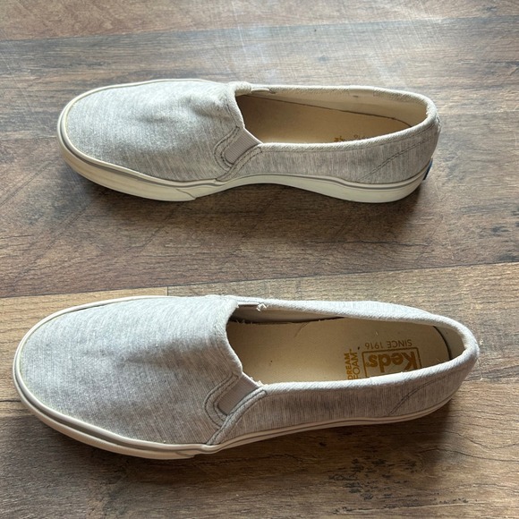 Keds Slip On Sneakers Gray Heathered Jersey Dream Foam Women Size 10 - Picture 2 of 4